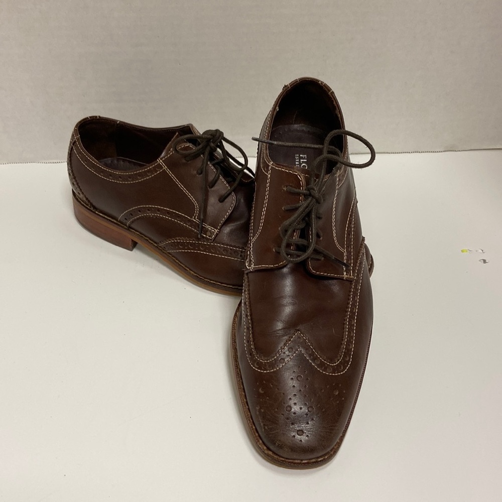 Florsheim Brown Leather Oxford Wingtip Shoes mens 7